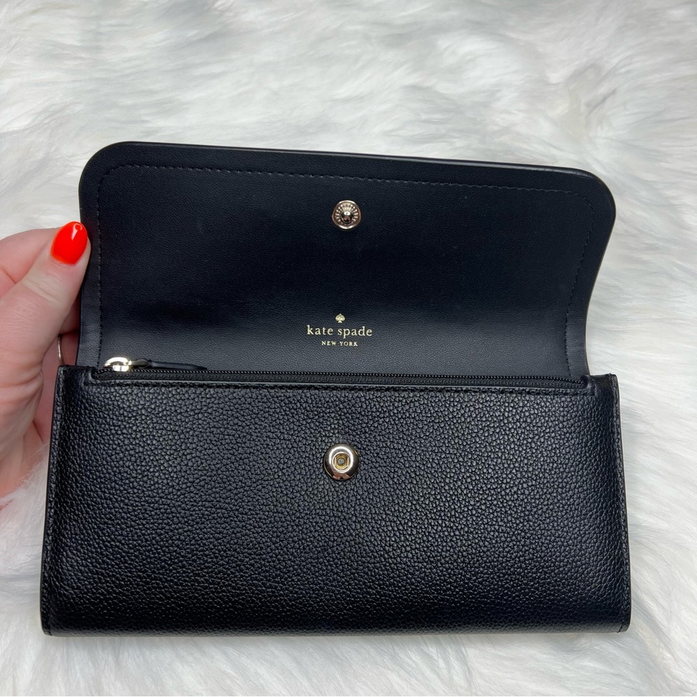 Kate Spade Rosie Flap Wallet - Black - Picture 3 of 13